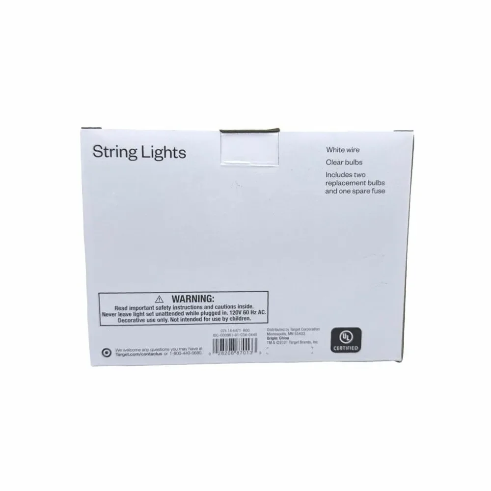 Room Essentials String Lights - 100 Clear Bulbs - Set of 2 Boxes